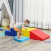 SET COSTRUZIONI MORBIDE DA 4 PEZZI GIOCO EDUCATIVO PER BAMBINI ETÀ 1-3 ANNI PER CASA E SCUOLA - MULTICOLORE