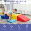 SET COSTRUZIONI MORBIDE DA 4 PEZZI GIOCO EDUCATIVO PER BAMBINI ETÀ 1-3 ANNI PER CASA E SCUOLA - MULTICOLORE