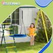 SET ALTALENE DA GIARDINO ROTONDA E CLASSICA, SCALETTE IN ACCIAIO E CORDA E CANESTRO PER BAMBINI 3-8 ANNI