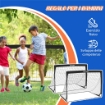 SET DA 2 PORTE DA CALCIO PER BAMBINI DA 6 ANNI CON LUCI LED, PIEGHEVOLI CON BORSA DI TRASPORTO