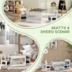 SET TAVOLINO PER BAMBINI E 2 SEDIE, PIANO DEL TAVOLO 2 IN 1 CON LAVAGNA E CONTENITORI, GRIGIO