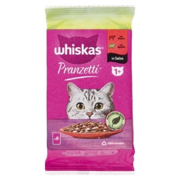 WHISKAS PRANZETTI 6X50G CARNI MISTE