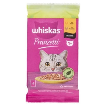 WHISKAS PRANZETTI 6X50 G CARNI BIANCHE