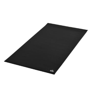 TAPPETO PALESTRA AMMORTIZZANTE PER TAPIS ROULANT E CYCLETTE, TAPPETINO FITNESS IN PVC ANTISCIVOLO, 180X90CM, NERO