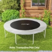 TAPPETO ELASTICO DI RICAMBIO PER TRAMPOLINO DA 3M CON 8 CUCITURE E RIVESTIMENTO ANTI UV, NERO