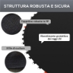 TAPPETO ELASTICO DI RICAMBIO PER TRAMPOLINO DA 3M CON 8 CUCITURE E RIVESTIMENTO ANTI UV, NERO