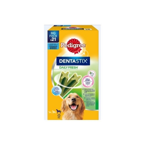 PEDIGREE DENTASTIX DAILY FRESH PER CANI BIG PACK 21 PZ TRIPLA AZIONE PER CANI LARGE DAI 25 KG IN SU PULIZIA E GENGIVE SANE OKX