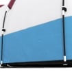 TENDA DA CAMPEGGIO IMPERMEABILE CON 2 AREE E 3 INGRESSI, IN POLIESTERE E FIBRA DI VETRO, 420X200X150 CM, ROSSO