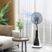 VENTILATORE NEBULIZZATORE CON SERBATOIO 3L, 3 MODALITÀ E 3 VELOCITÀ, 44.5X38.5X120 CM, BIANCO E NERO
