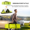 TENDA DA CAMPEGGIO 4 POSTI CON 2 SPAZI SEPARATI, IN POLIESTERE E FIBRA DI VETRO, 450X215PX180 CM, VERDE