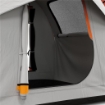 TENDA PER AUTO IMPERMEABILE A 3 PORTE IN POLIESTERE, PE E FIBRA DI VETRO, 239X210X210 CM, GRIGIO E ARANCIONE
