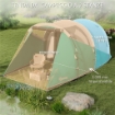 TENDA DA CAMPEGGIO 2-4 POSTI IMPERMEABILE A TUNNEL CON BORSA DI TRASPORTO, 460X260X190 CM, VERDE