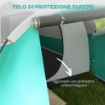 TENDA DA CAMPEGGIO 2-4 POSTI IMPERMEABILE A TUNNEL CON BORSA DI TRASPORTO, 460X260X190 CM, VERDE