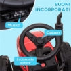 TRATTORE ELETTRICO PER BAMBINI 3-6 ANNI CON RIMORCHIO RIMOVIBILE, BATTERIA 12V E TELECOMANDO, ROSSO