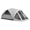 TENDA DA CAMPEGGIO 4 POSTI IMPERMEABILE CON ZONA NOTTE E ZONA GIORNO, IN POLIESTERE, 430X300X190 CM, GRIGIO