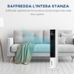 VENTILATORE RAFFRESCATORE EVAPORATIVO 3 MODALITÀ E 3 VELOCITÀ, TIMER, OSCILLAZIONE E TELECOMANDO, BIANCO