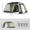 TENDA DA CAMPEGGIO 4 POSTI IMPERMEABILE CON ZONA NOTTE E ZONA GIORNO, IN POLIESTERE, 460X300X200 CM, VERDE