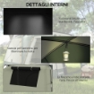 TENDA DA CAMPEGGIO 4 POSTI IMPERMEABILE CON ZONA NOTTE E ZONA GIORNO, IN POLIESTERE, 460X300X200 CM, VERDE