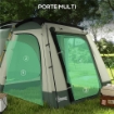 TENDA DA CAMPEGGIO 4 POSTI IMPERMEABILE CON ZONA NOTTE E ZONA GIORNO, IN POLIESTERE, 460X300X200 CM, VERDE
