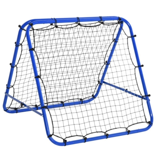 RETE DA CALCIO REBOUNDER PIEGHEVOLE CON ANGOLO REGOLABILE E PICCHETTI, 100X95X90 CM, BLU