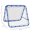 RETE DA CALCIO REBOUNDER PIEGHEVOLE CON ANGOLO REGOLABILE E PICCHETTI, 100X95X90 CM, BLU