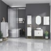 ARMADIETTO BAGNO A 2 LIVELLI CON RIPIANI APERTI  60X20X51 CM BIANCO