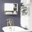 ARMADIETTO BAGNO A 2 LIVELLI CON RIPIANI APERTI  60X20X51 CM BIANCO