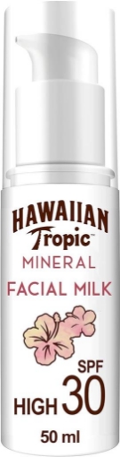 HAWAIIAN TROPIC MINERAL SUN MILK FACE LOZIONE SOLARE VISO CON 100% FILTRI PROTETTIVI MINERALI 50 ML OKX