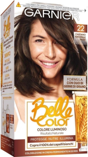 GARNIER BELLE COLOR COLORAZIONE PERMANENTE 22 CASTANO COLORE LUMINOSO E RISTRUTTURATO  OKX