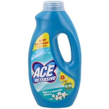 ACE DETERSIVO LIQUIDO LAVATRICE TALCO E MUSCHIO BIANCO 21 LAVAGGI OKX