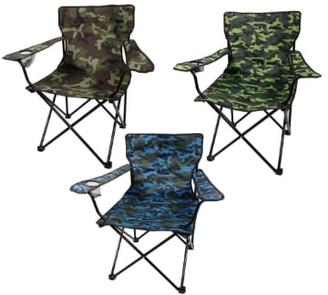 SEDIA PESCATORE COMBAT CON BRACCIOLI MODELLO MILITARE RICHIUDIBILE 78X52X82 CM COLORI ASSORTITI 