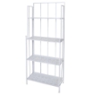 ENTRATINA 4 RIPIANI  60X28X160 CM DI COLORE BIANCO STRUTTURA IN ACCIAIO OKX
