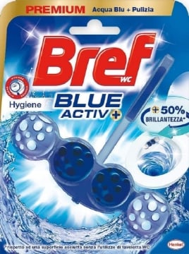 BREF BREF WC POWER ACTIV BLUE DETERGENTE PROFUMATORE IN PASTIGLIE IGIENIZZANTE BAGNO PULITO FRESCO FORMATO 50 G 