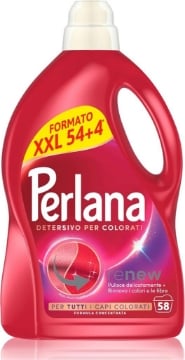 PERLANA DETERSIVO PER COLORATI LIQUIDO PER TUTTI I CAPI PER FIBRE RINNOVATE 58 LAVAGGI OKX