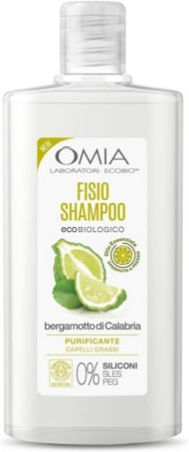 OMIA FISIO SHAMPOO TRATTANTE CON OLIO DI BERGAMOTTO DI CALABRIA PER CAPELLI GRASSI PURIFICANTE E RIEQUILIBRANTE DA 200 ML OKX