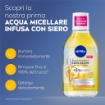 NIVEA ACQUA MICELLARE SKIN GLOW 400 ML STRUCCANTE VISO E OCCHI CON 5% SIERO NO RISCIACQUO PER PELLI SPENTE E SENSIBILI OKX