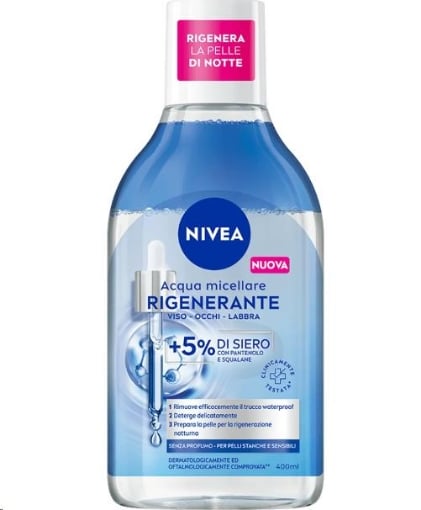 NIVEA ACQUA MICELLARE RIGENERANTE SIERO-INFUSA + 5% CON PANTENOLO E SQUALANE 400 ML OKX