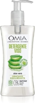 OMIA GEL DETERGENTE VISO ECO BIO ALOE VERA DEL SALENTO STRUCCANTE IDRATANTE PER PELLI NORMALI E MISTE 200 ML OKX