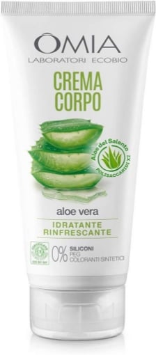 OMIA CREMA CORPO ECO BIO CON ALOE VERA DEL SALENTO CREMA IDRATANTE LENITIVA E RINFRESCANTE IDEALE PER PELLI SECCHE 200 ML OKX