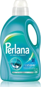 PERLANA DETERSIVO SPORT LAVATRICE LIQUIDO PER TUTTI I CAPI SPORTIVI RIMUOVE I CATTIVI ODORI 28 LAVAGGI OKX