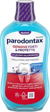 PARODONTAX GENGIVE FORTI & PROTETTE COLLUTORIO CON ACIDO IALURONICO PROTEZIONE DURATURA INTENSE MINT 500 ML OKX