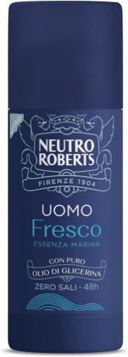 NEUTRO ROBERTS DEODORANTE STICK FRESCO UOMO ESSENZA MARINA CON ANTIODORE ZERO SALI DI ALLUMINIO ZERO 40 ML 48H OKX