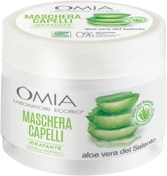 OMIA MASCHERA PER CAPELL CON ALOE VERA DEL SALENTO IDRATANTE E ILLUMINANTE PER CAPELLI SECCHI 250 ML OKX