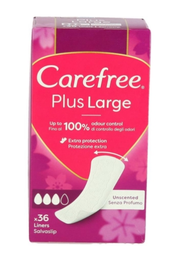 CAREFREE SALVASLIP PLUS LARGE FRAGRANZA DELICATA DONNA EXTRA AMPIO PER IL 100% DI CONTROLLO DEGLI ODORI 36 PZ OKX