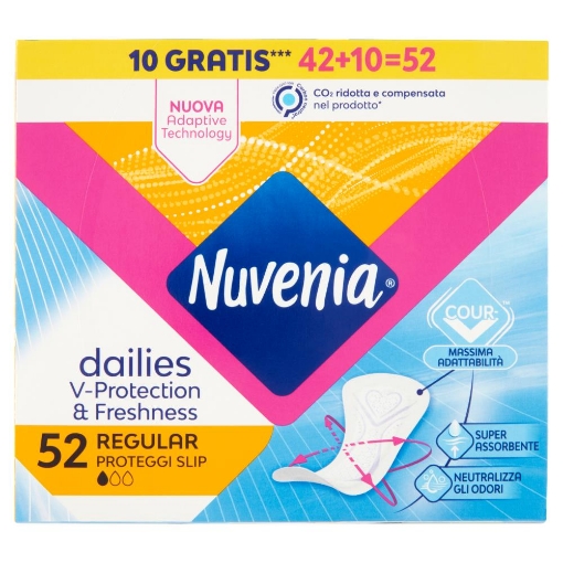 NUVENIA DAILIES REGULAR PROTEGGI SLIP 52 PZ OKX