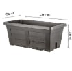 BAMA FIORIERA EFFETTO LEGNO ANTRACITE 100 X 44 X H40 CM
