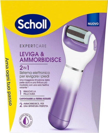 SCHOLL VELVET 2IN1 SISTEMA DI PEDICURE ELETTRONICO PER LEVIGARE I PIEDI TESTINE DOPPIA AZIONE RIMUOVE CALLI E TALLONI SCREPOLATI OKX