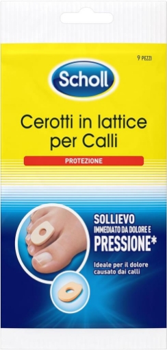 SCHOLL CEROTTI IN LATTICE PER CALLI PROTEZIONE DALLA PRESSIONE ADATTI PER ALLEVIARE IL DOLORE CAUSATO DAI CALLI 9 CEROTTI OKX