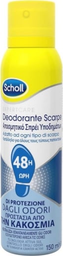 SCHOLL EXPERTCARE DEODORANTE SPRAY PER SCARPE CON TECNOLOGIA ATTIVA ELIMINA CATTIVI ODORI PER 48H 150 ML OKX