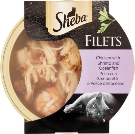 SHEBA FILETS POLLO GAMBERETTI E PESCE DELL' OCEANO  60 G OKX